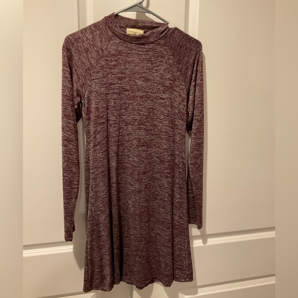 Enough About Me- burgundy cotton dress
